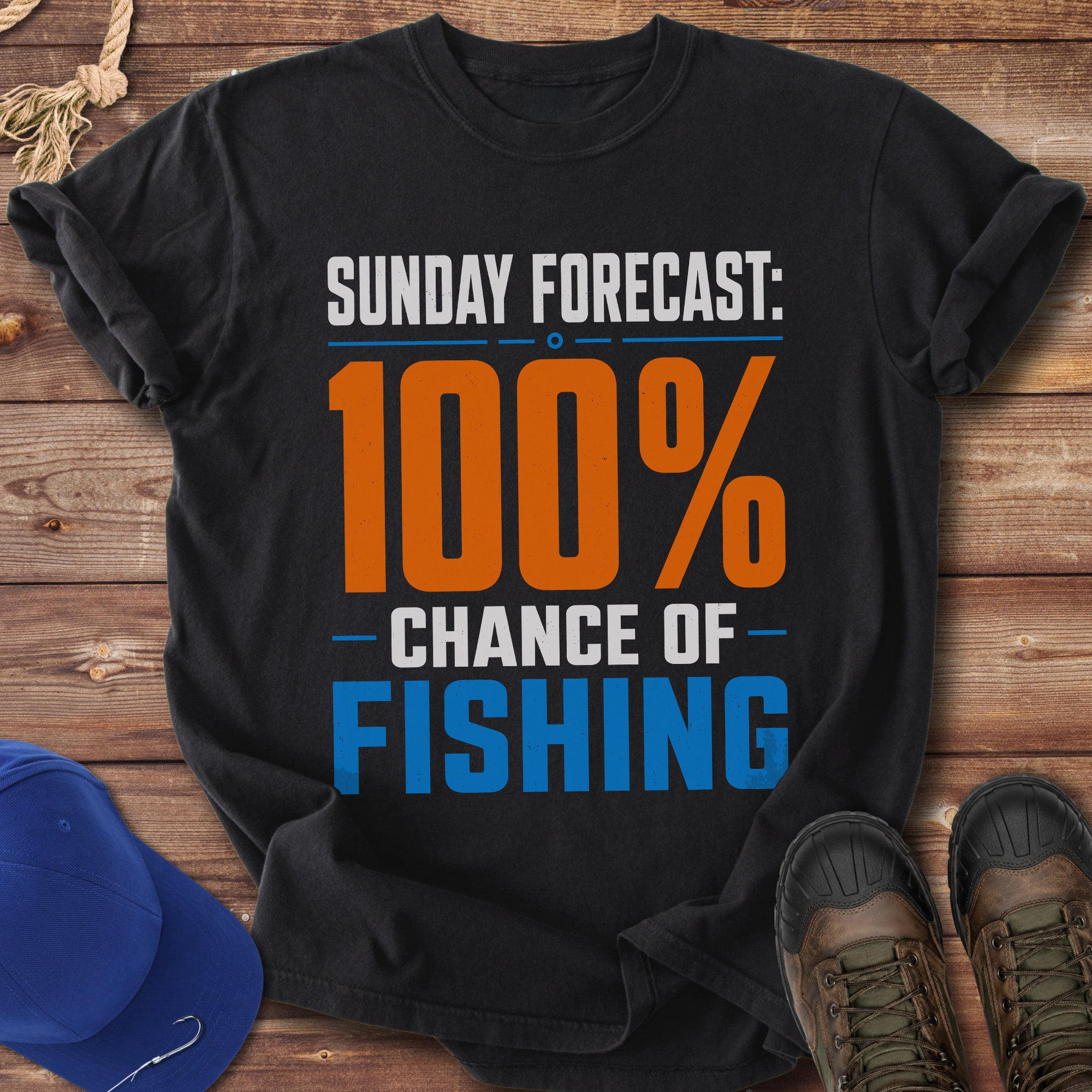 100% Chance of Fishing T-Shirt