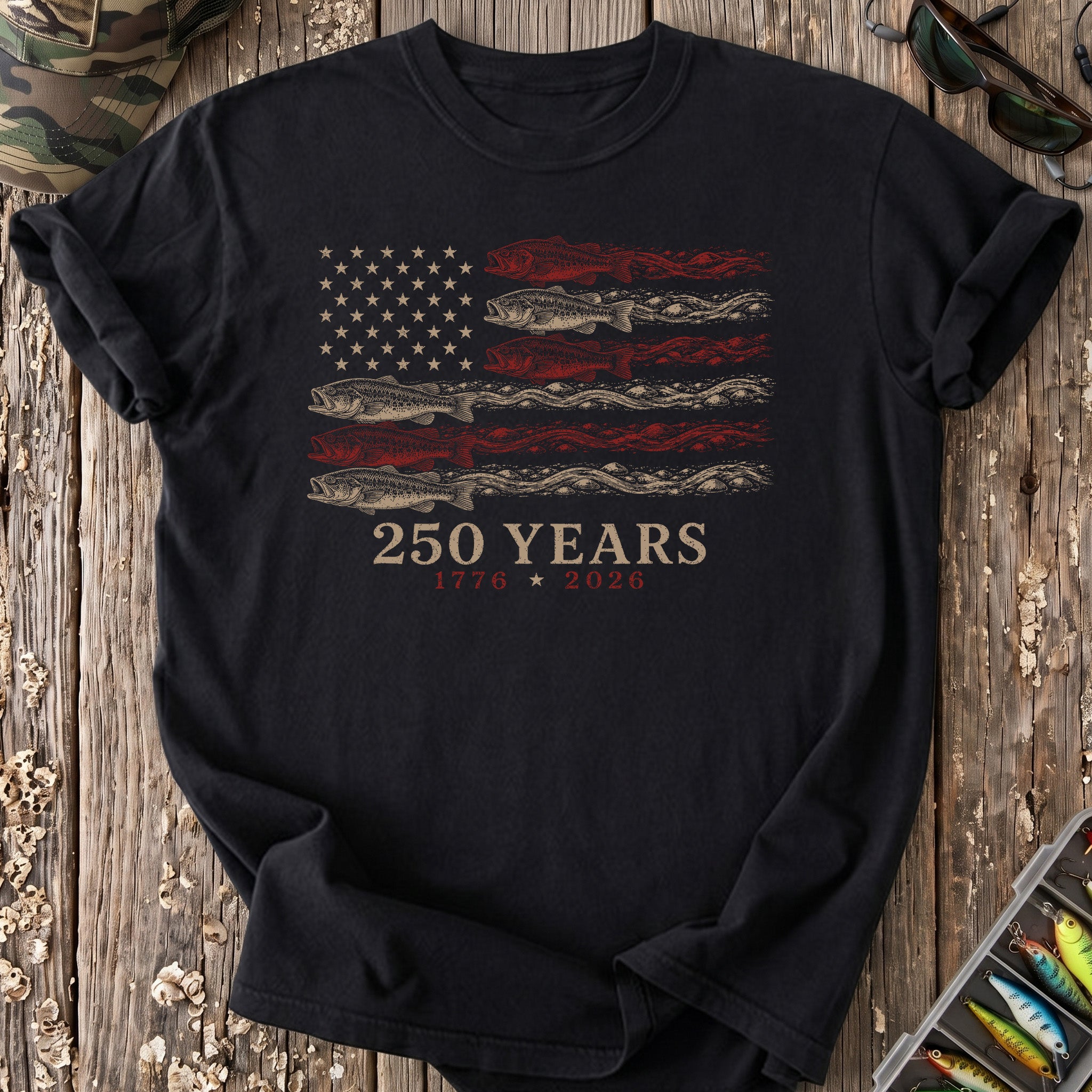 250 Years of Bass Fishing T-Shirt