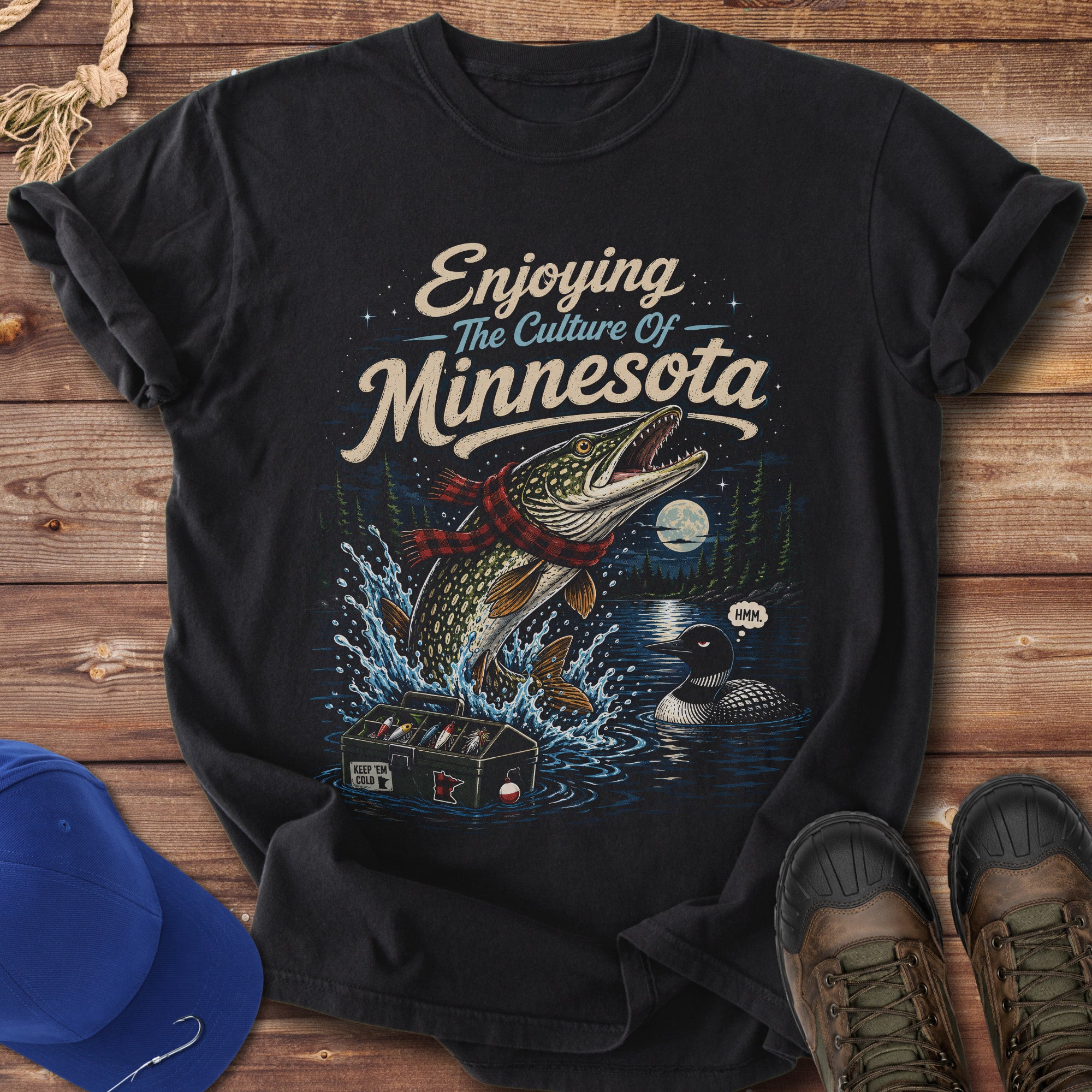 Enjoying Minnesota Fishing Culture T-Shirt