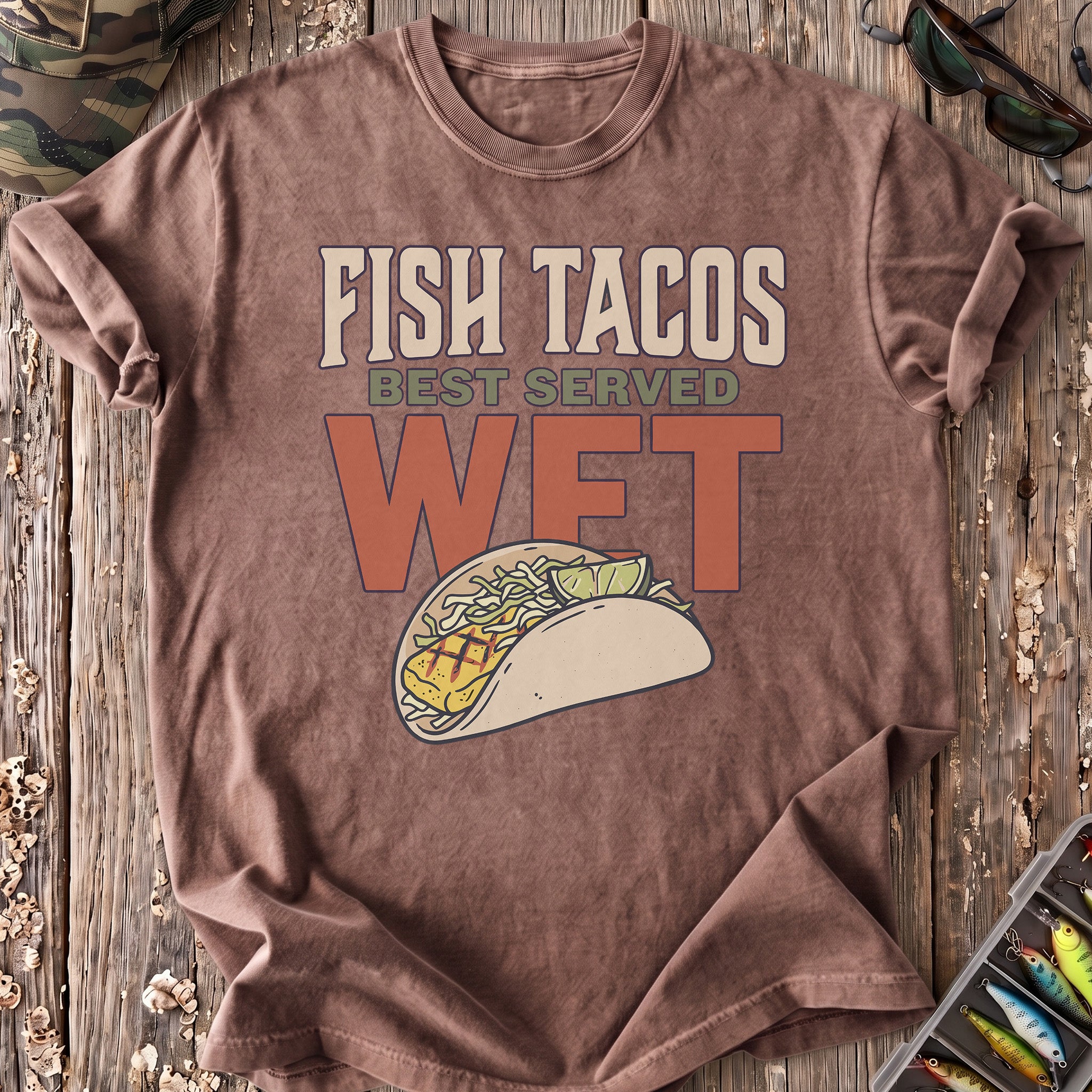 Fish Tacos Best Served Wet T-Shirt