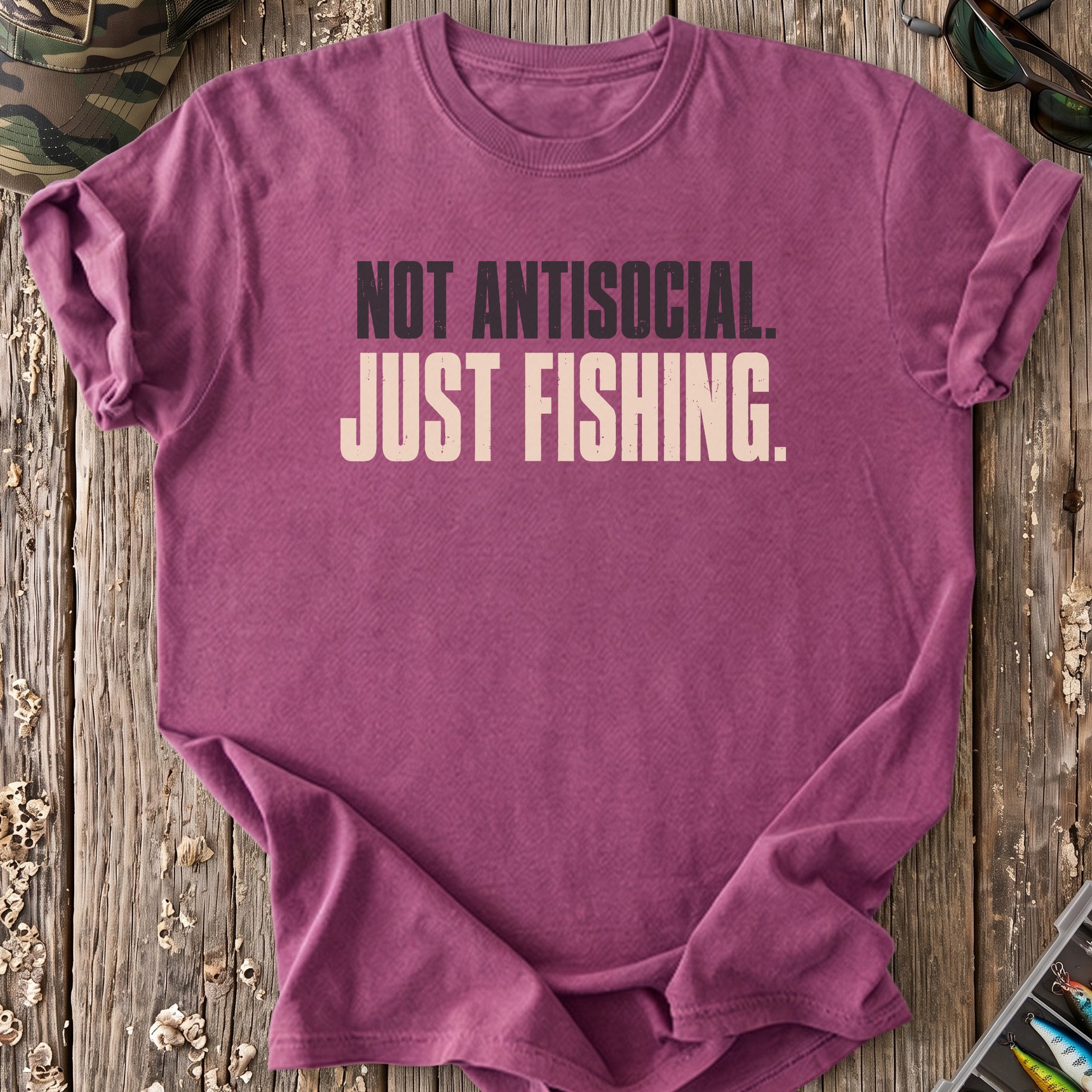 Not Antisocial Just Fishing T-Shirt