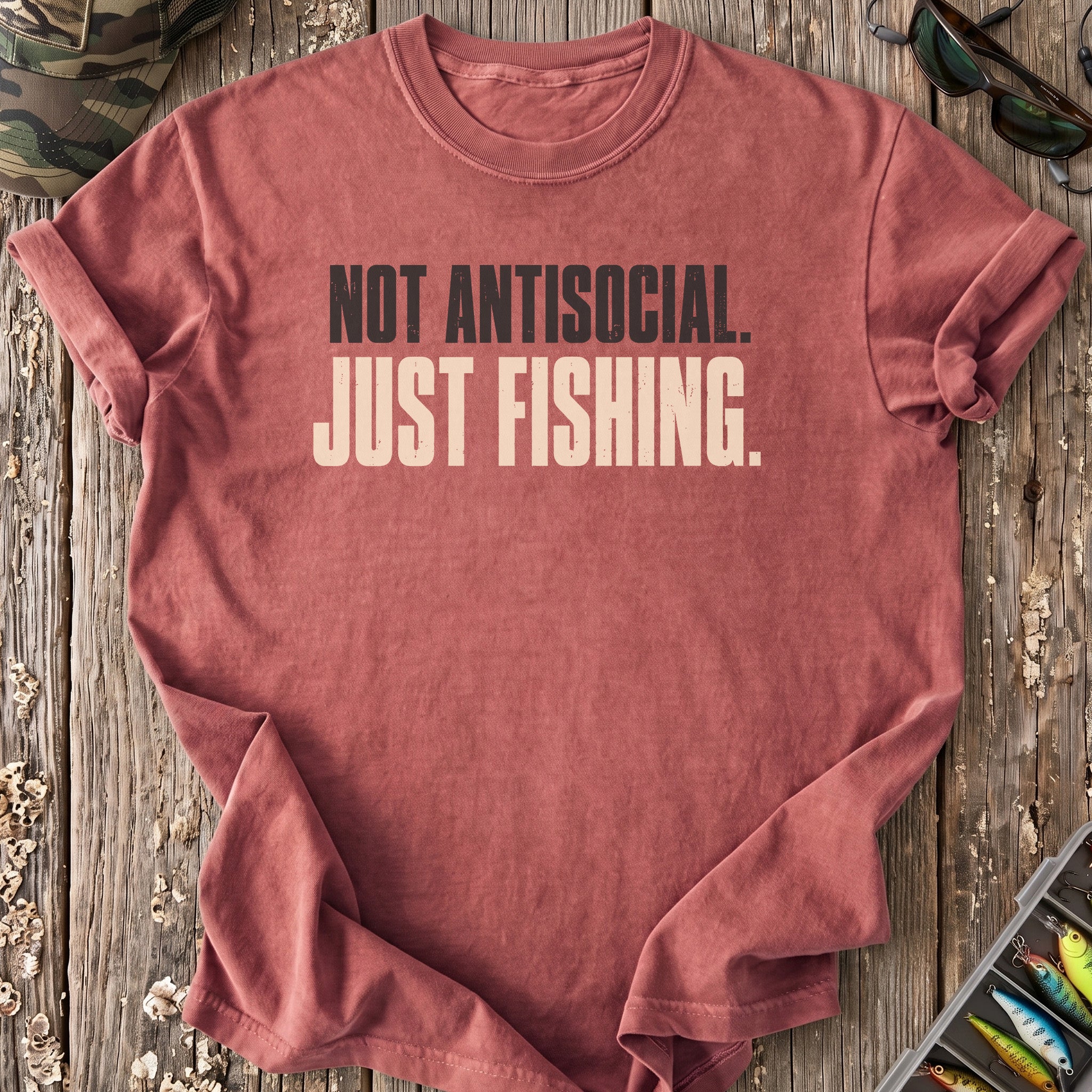 Not Antisocial Just Fishing T-Shirt