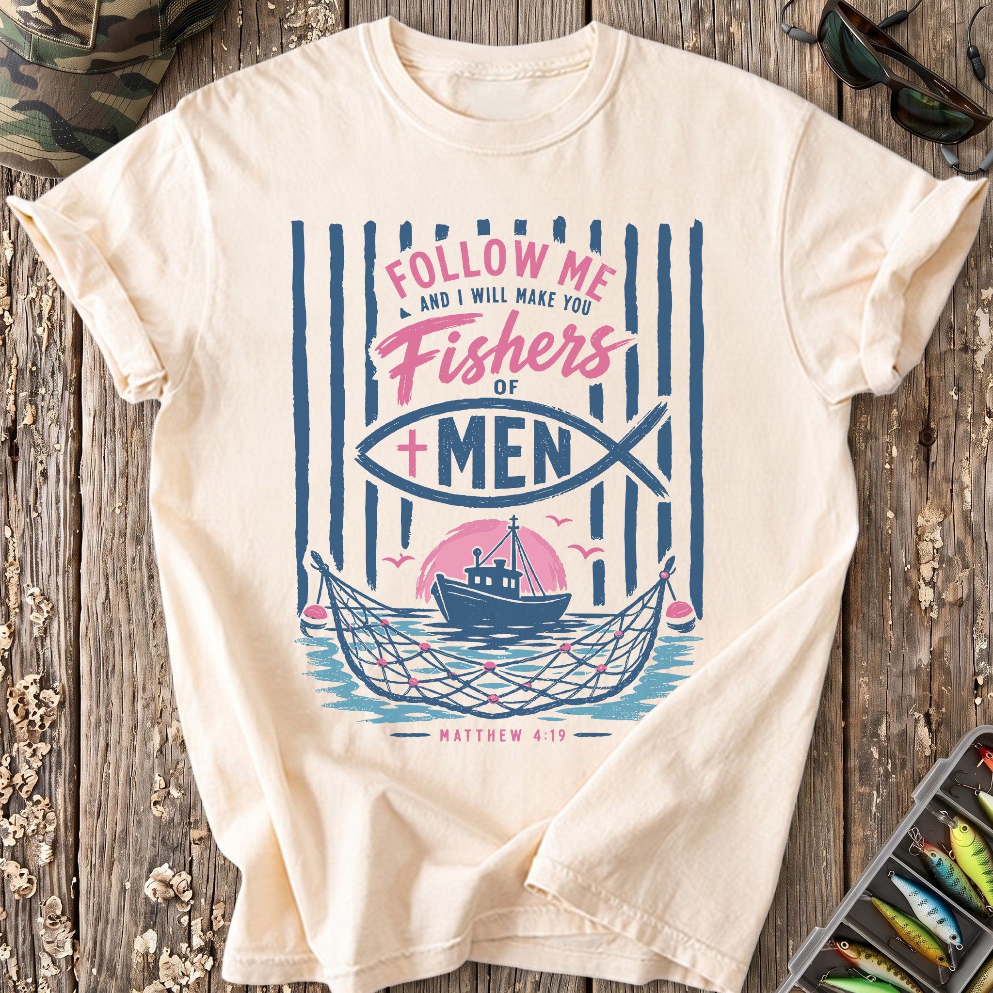 Fishers of Men Matthew 4:19 T-Shirt