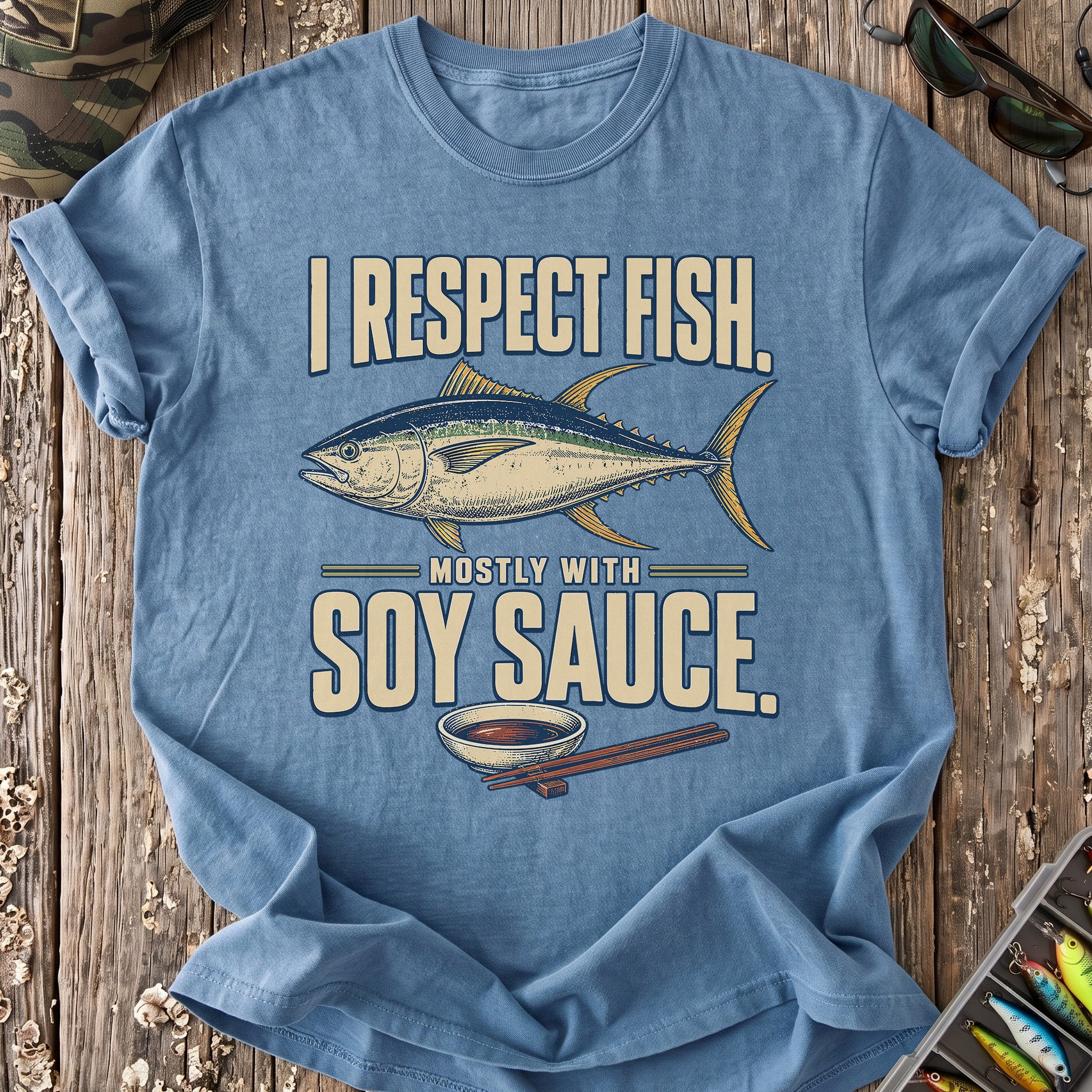 I Respect Fish With Soy Sauce T-Shirt