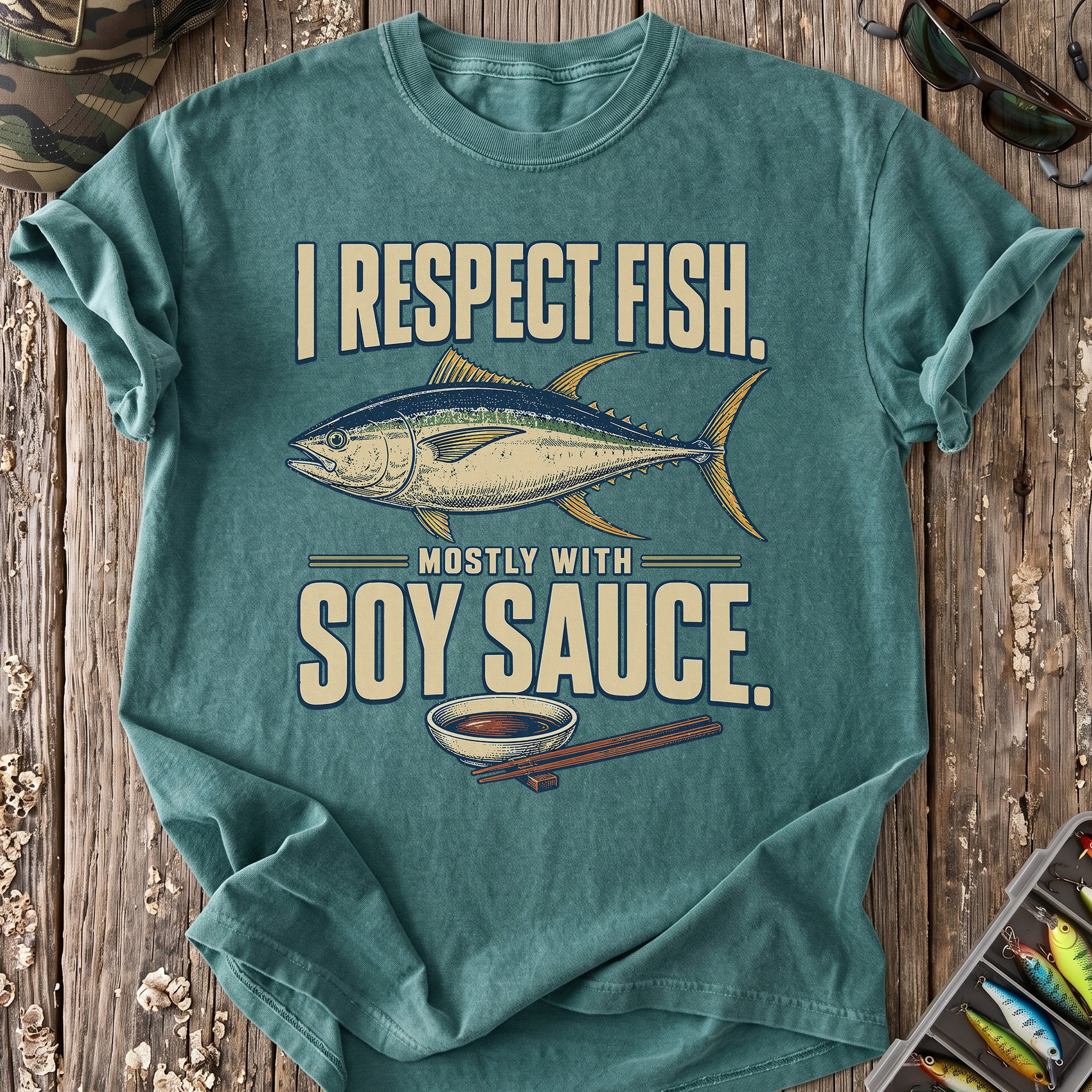 I Respect Fish With Soy Sauce T-Shirt