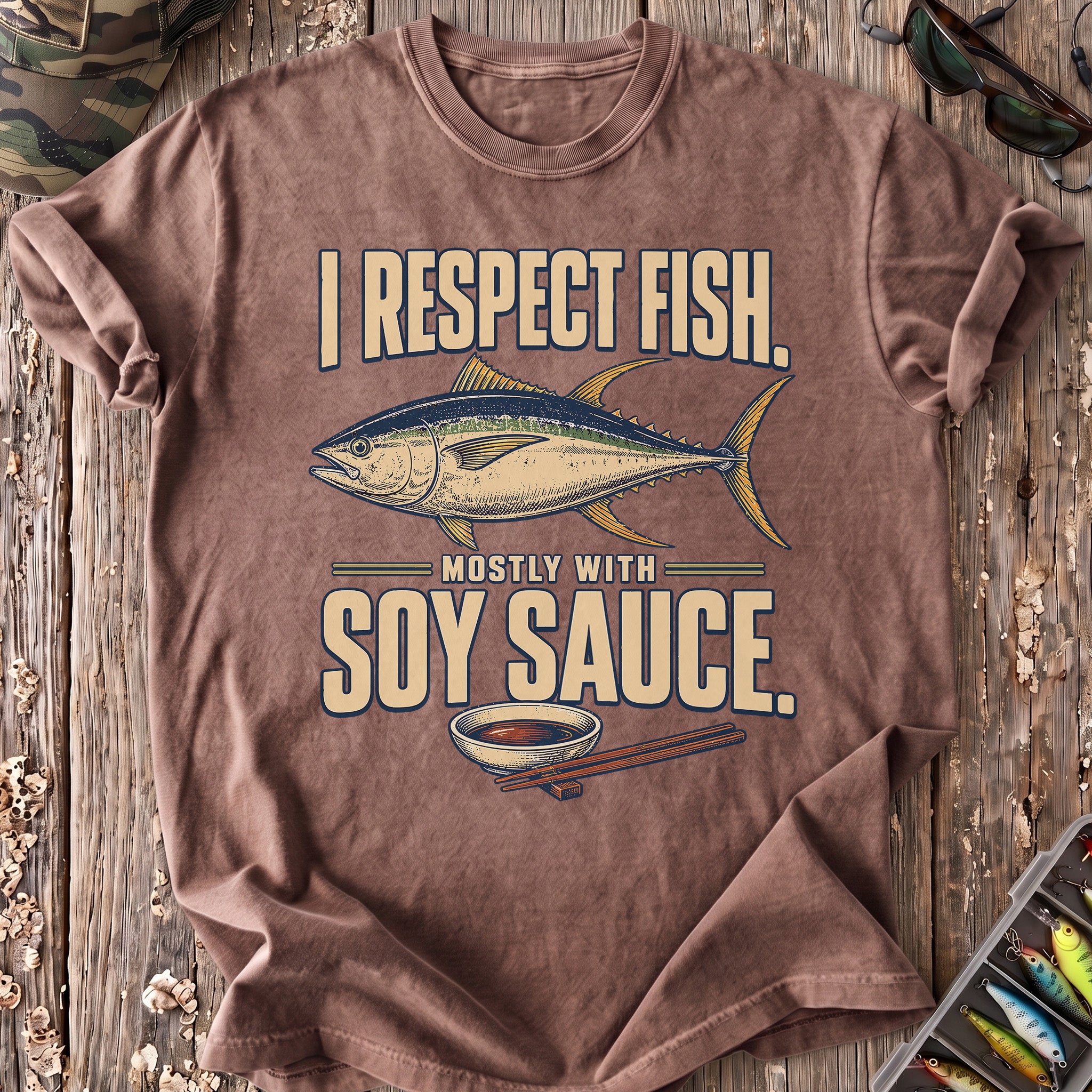 I Respect Fish With Soy Sauce T-Shirt