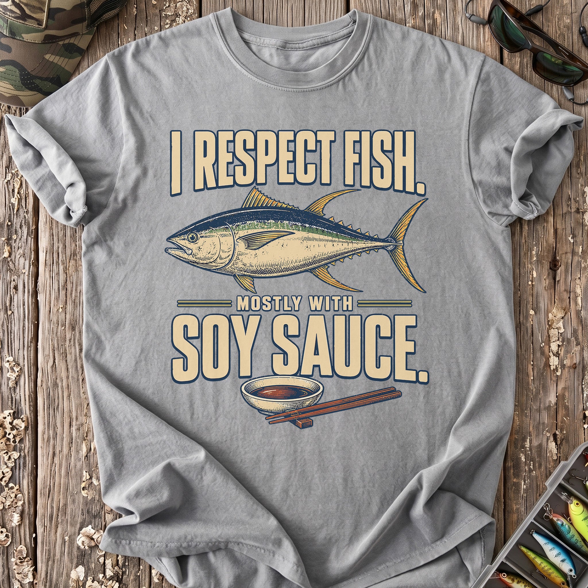 I Respect Fish With Soy Sauce T-Shirt