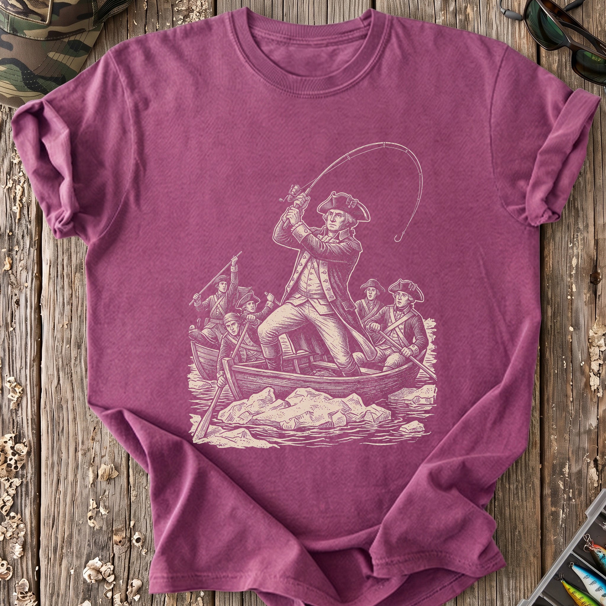 George Washington Goes Fishing T-Shirt