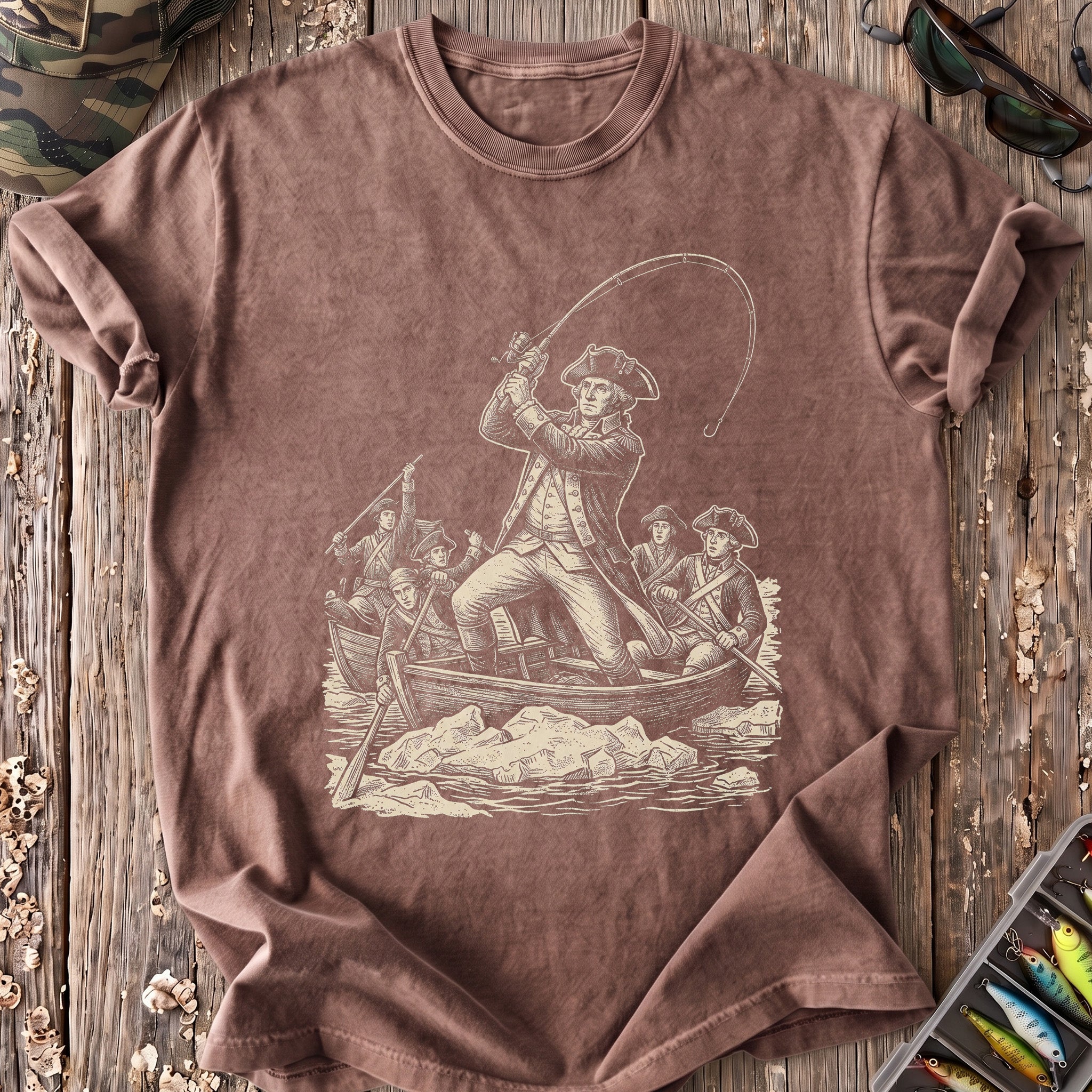 George Washington Goes Fishing T-Shirt
