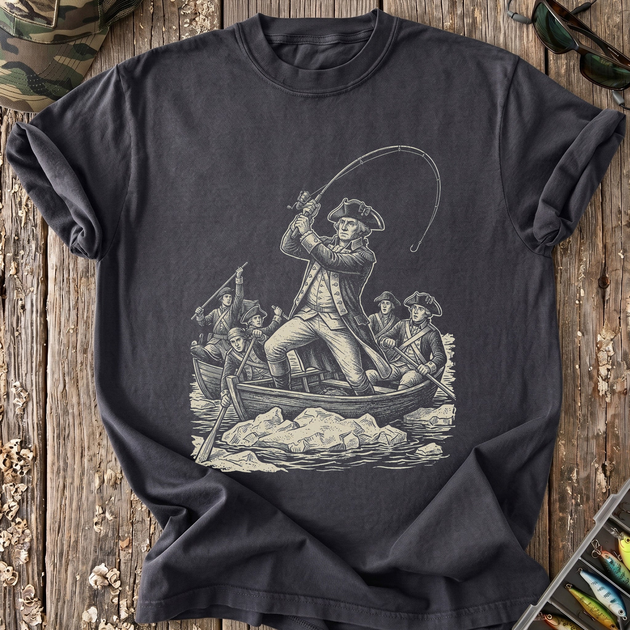George Washington Goes Fishing T-Shirt