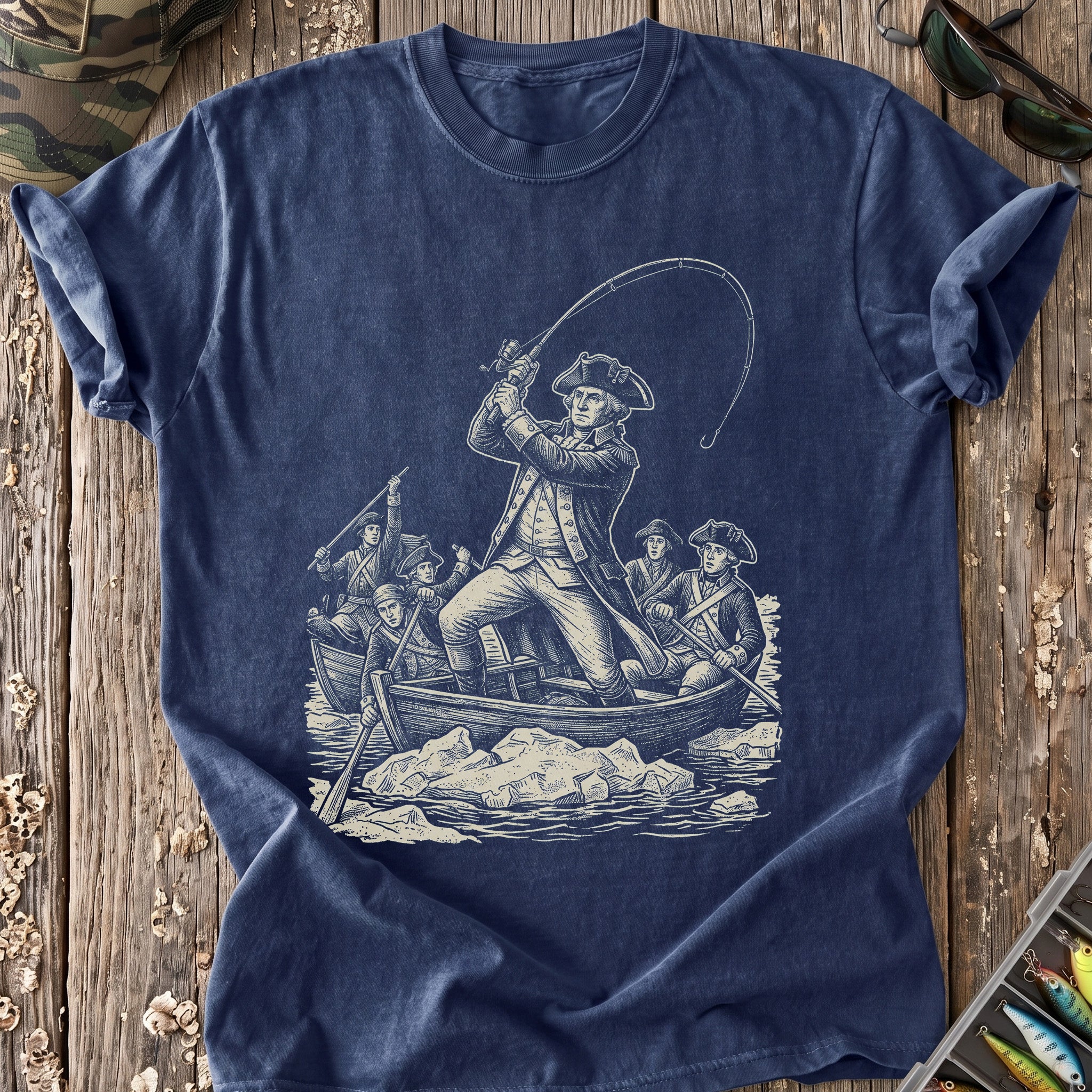 George Washington Goes Fishing T-Shirt