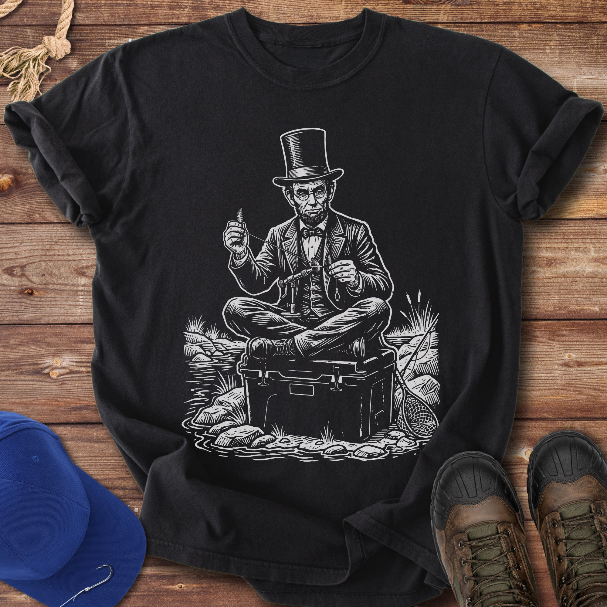 Lincoln the Presidential Angler T-Shirt