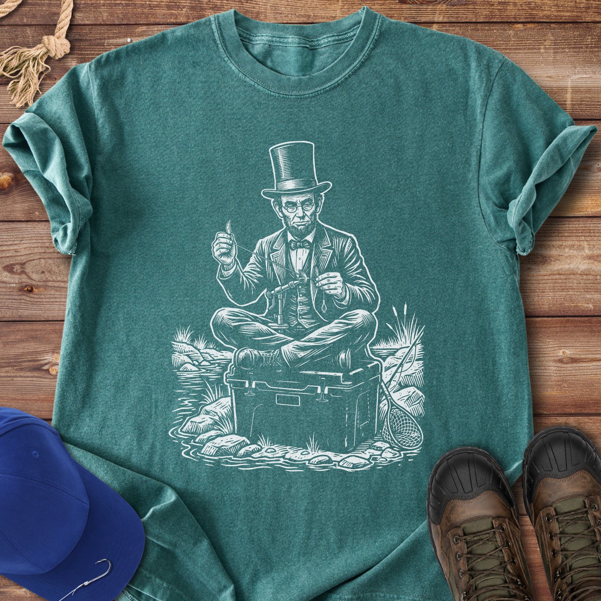 Lincoln the Presidential Angler T-Shirt