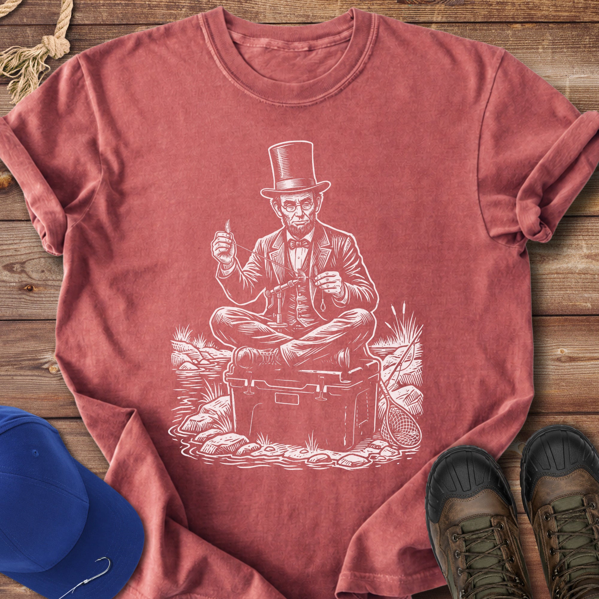 Lincoln the Presidential Angler T-Shirt