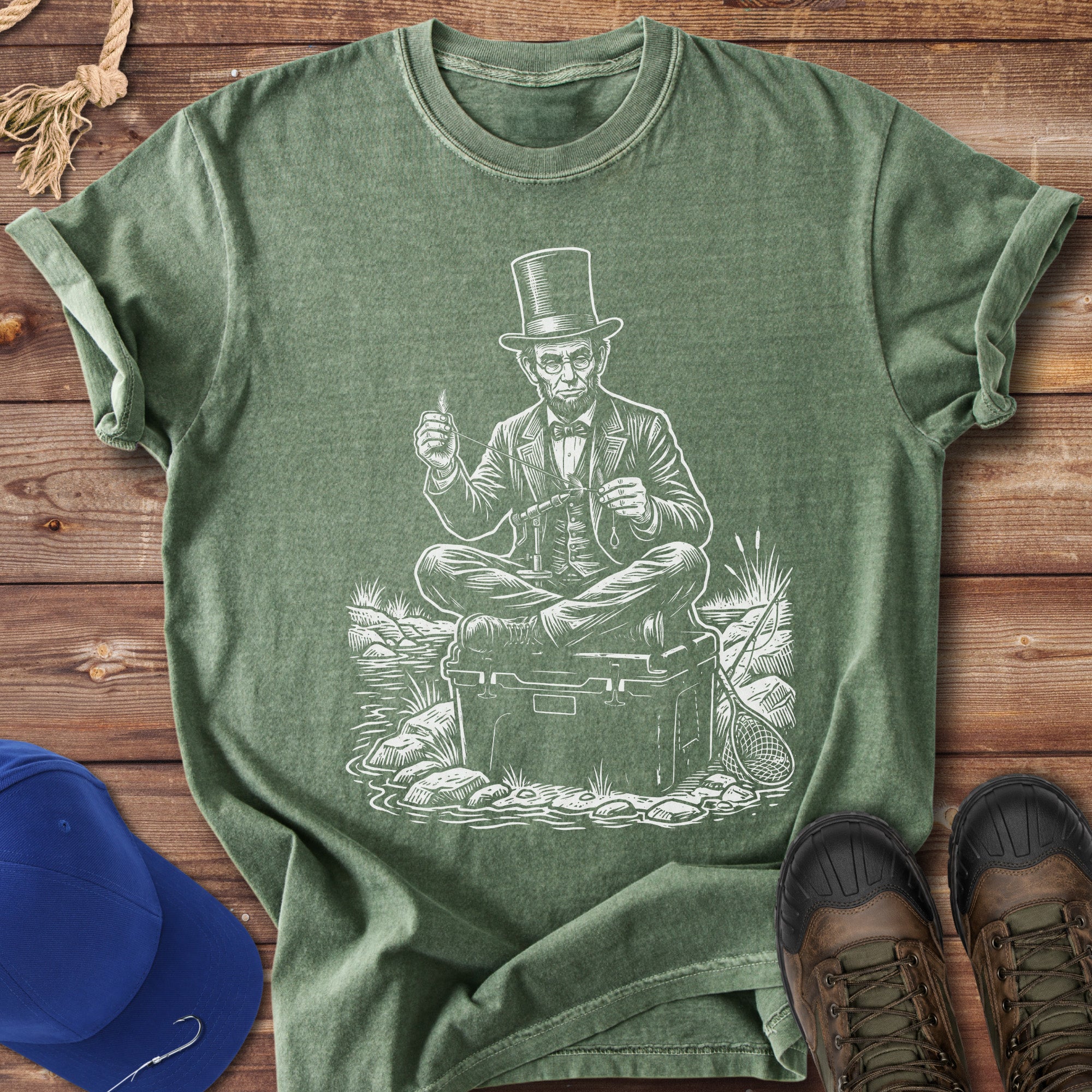 Lincoln the Presidential Angler T-Shirt
