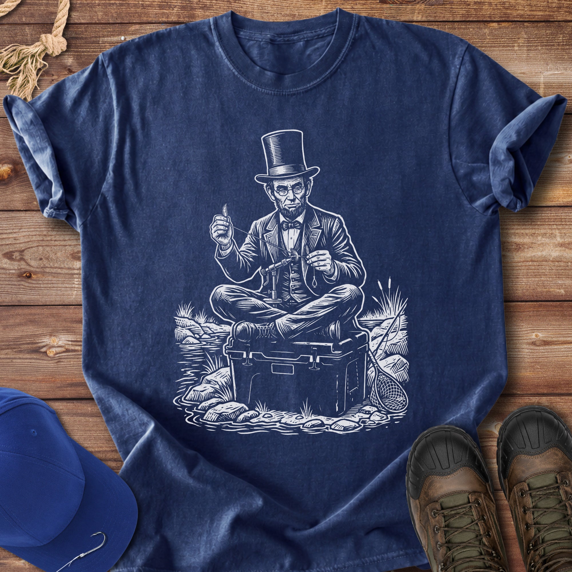 Lincoln the Presidential Angler T-Shirt