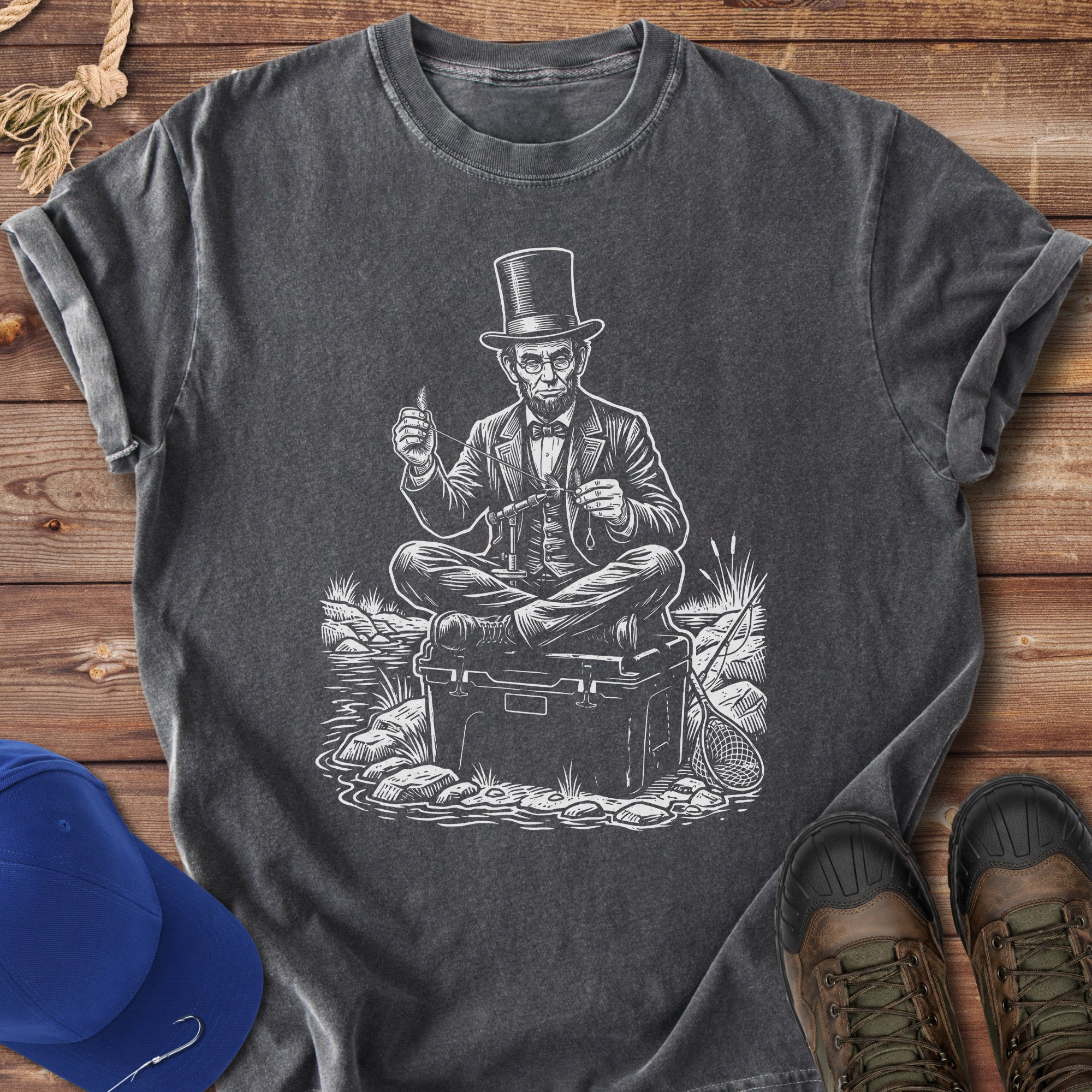 Lincoln the Presidential Angler T-Shirt