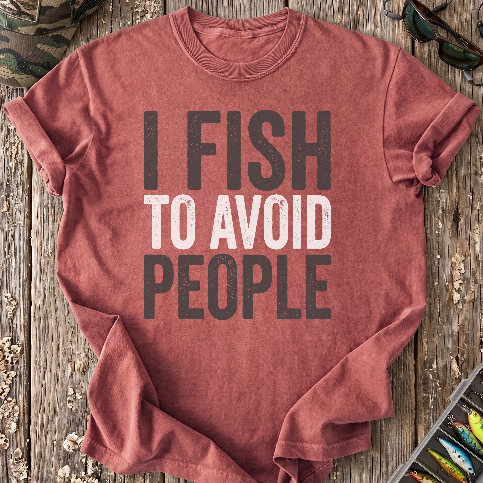 I Fish To Avoid People T-Shirt