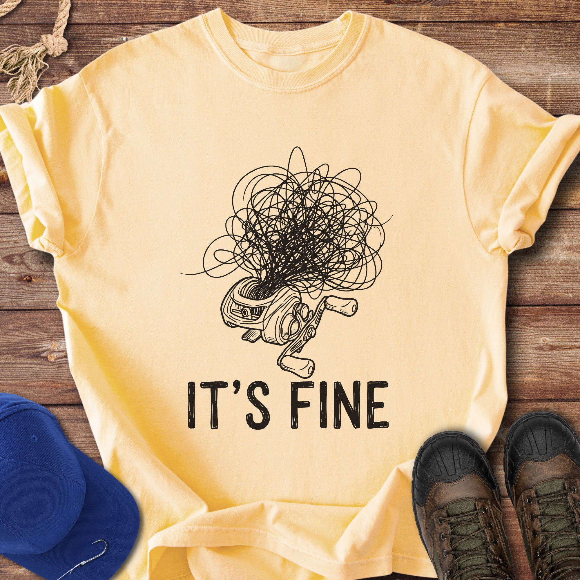 It’s Fine Tangled Fishing Reel T-Shirt