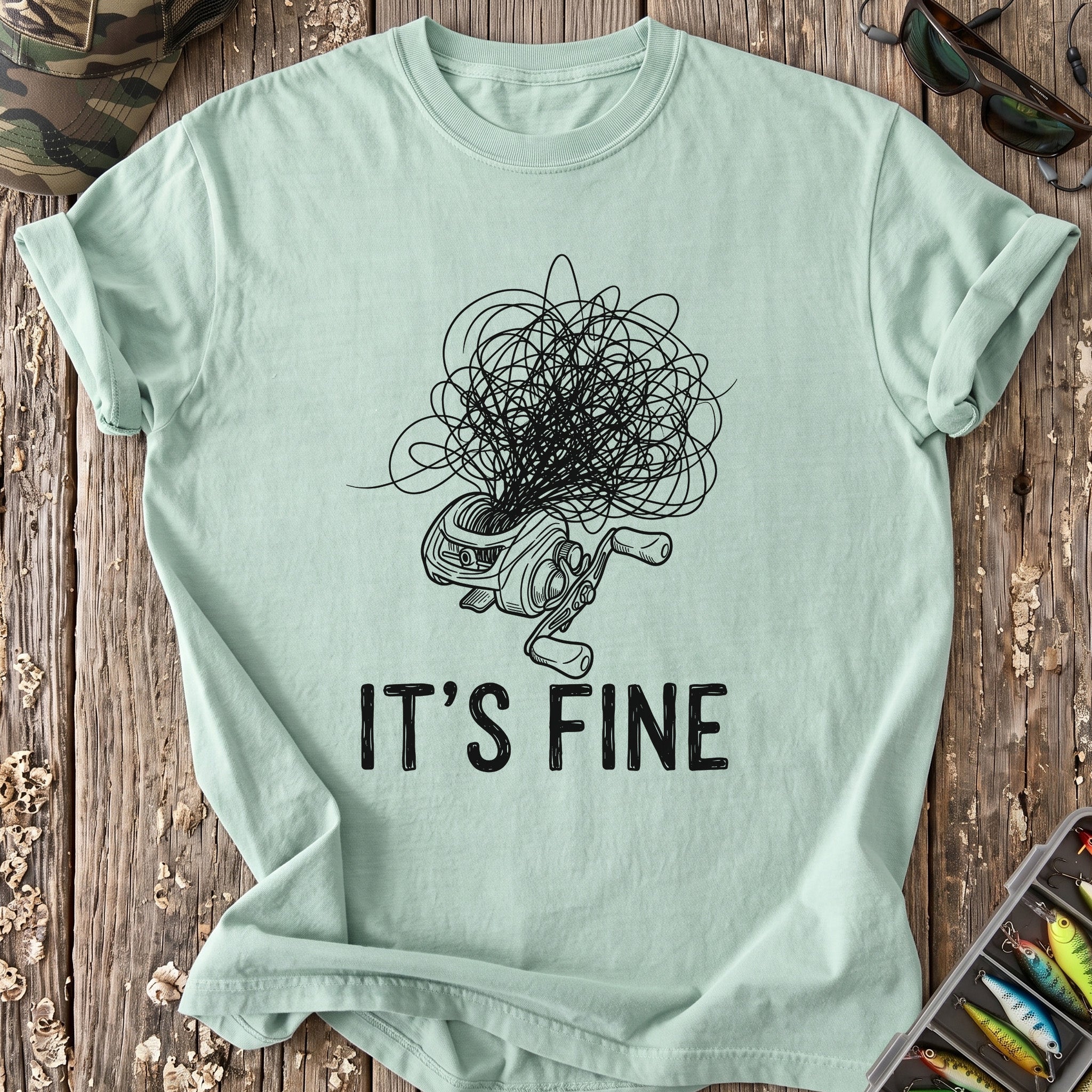 It's Fine Tangled Fishing Line T-Shirt