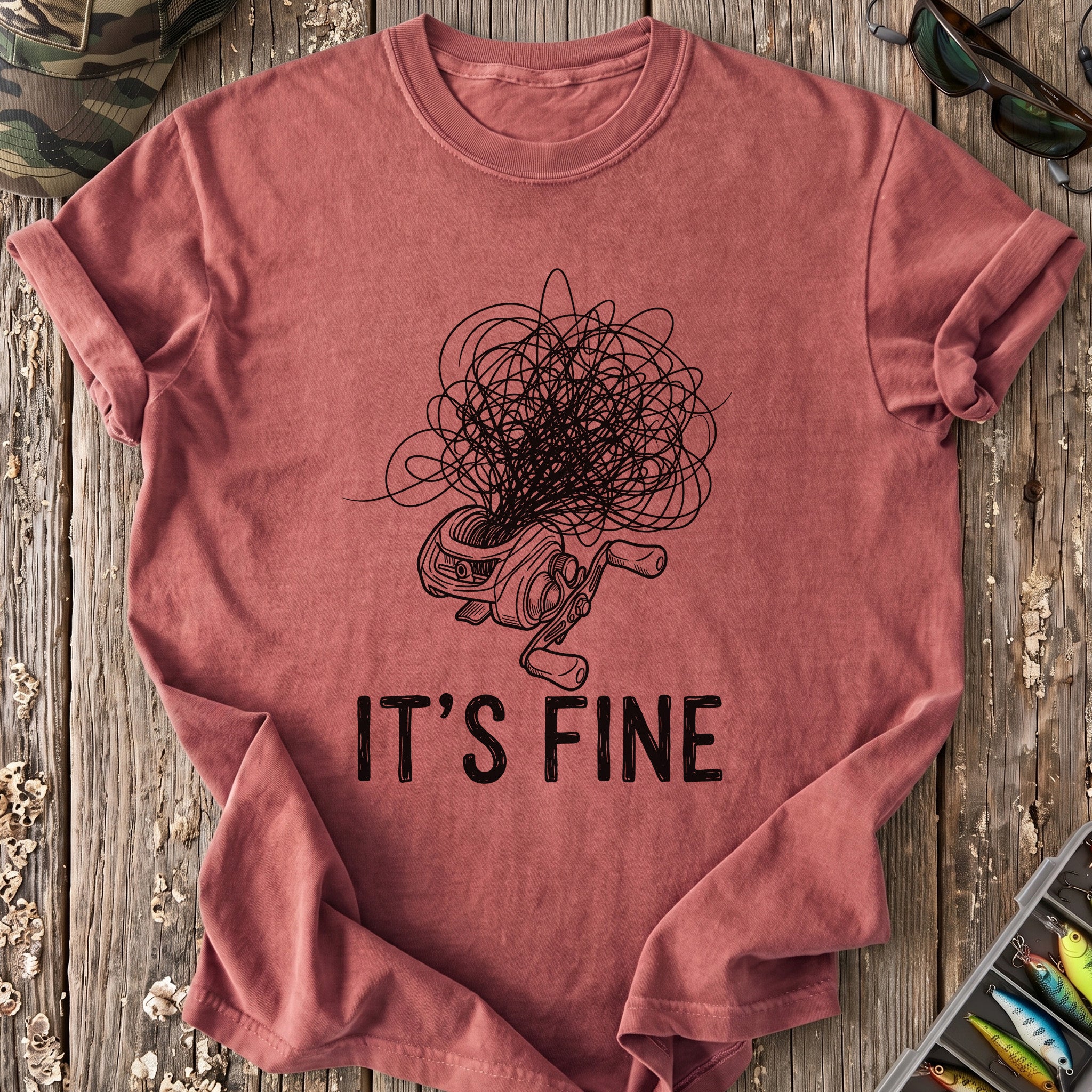 It's Fine Tangled Fishing Line T-Shirt