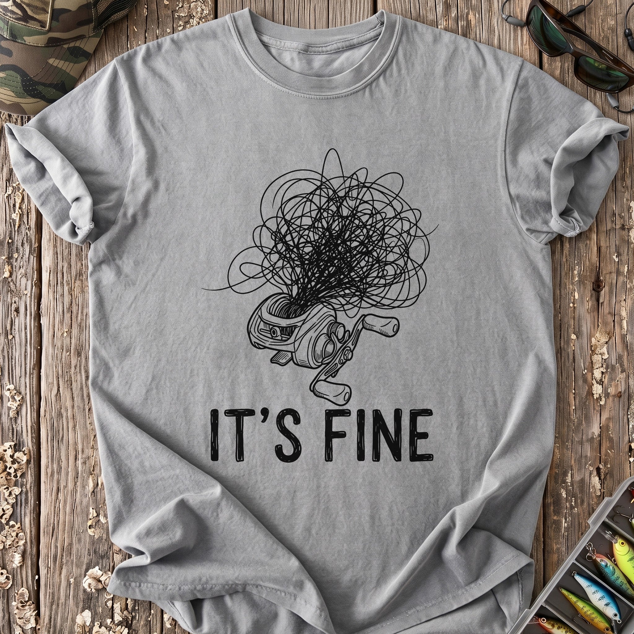 It's Fine Tangled Fishing Line T-Shirt