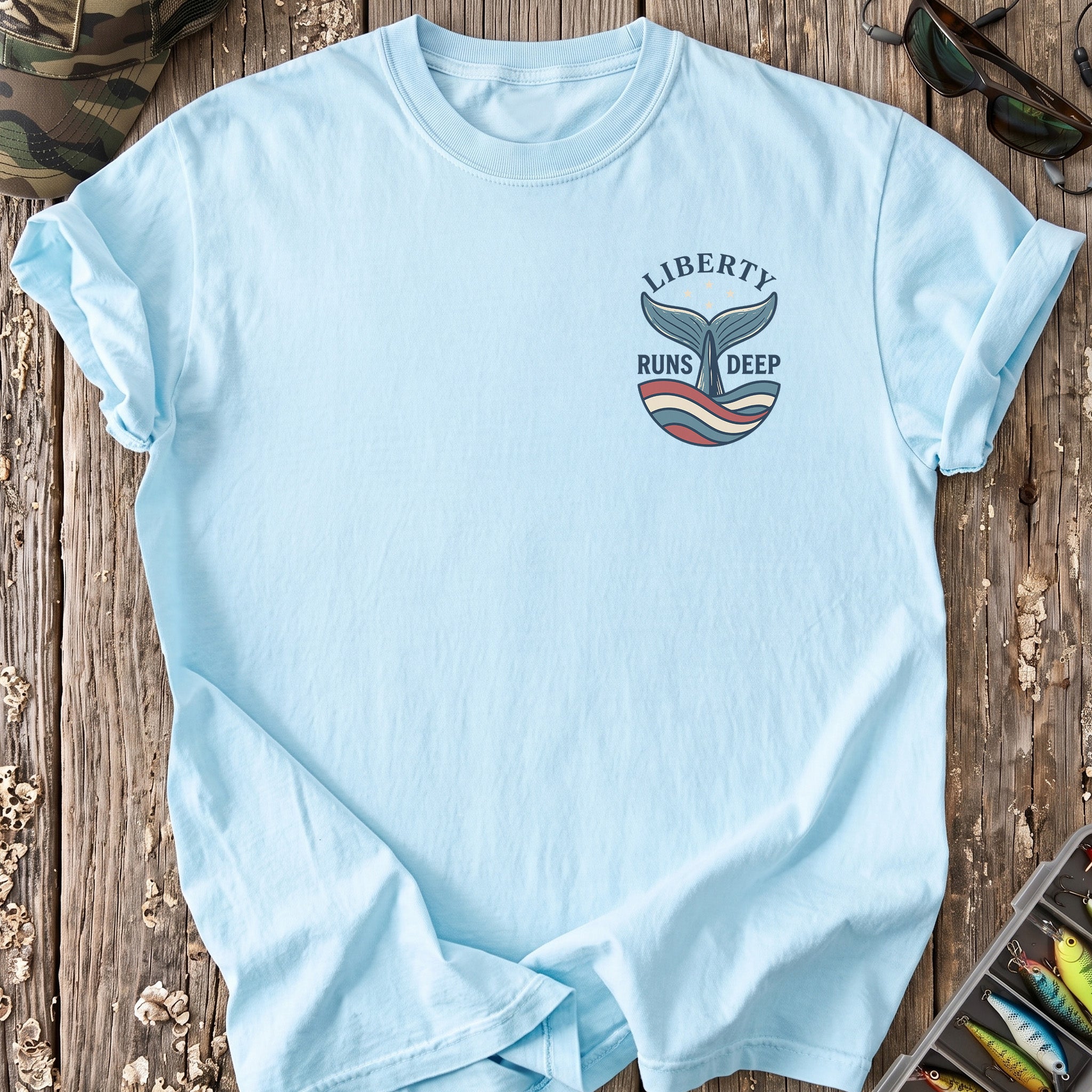 Liberty Runs Deep Pocket Print T-Shirt