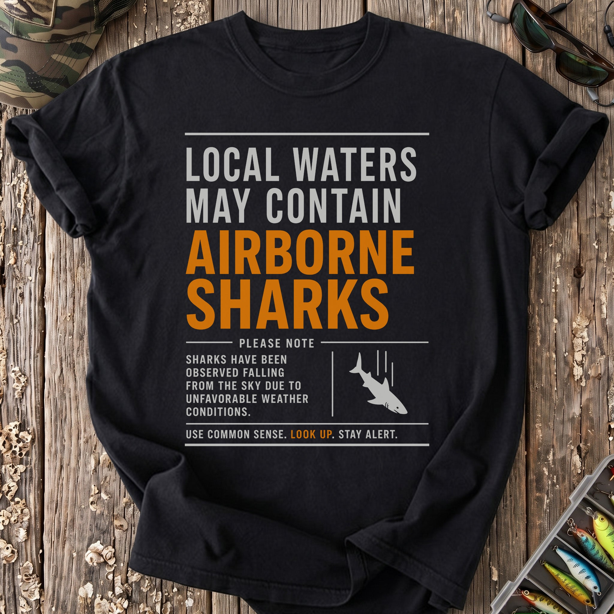 Local Waters: Airborne Sharks T-Shirt