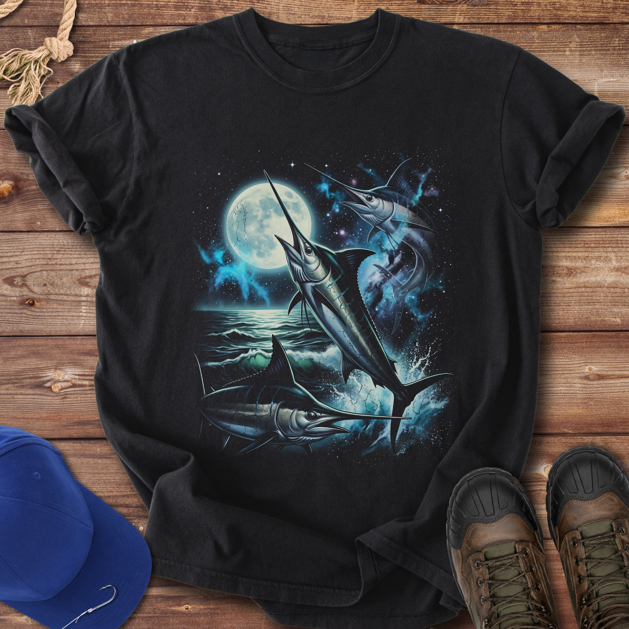 Moonlit Blue Marlin T-Shirt