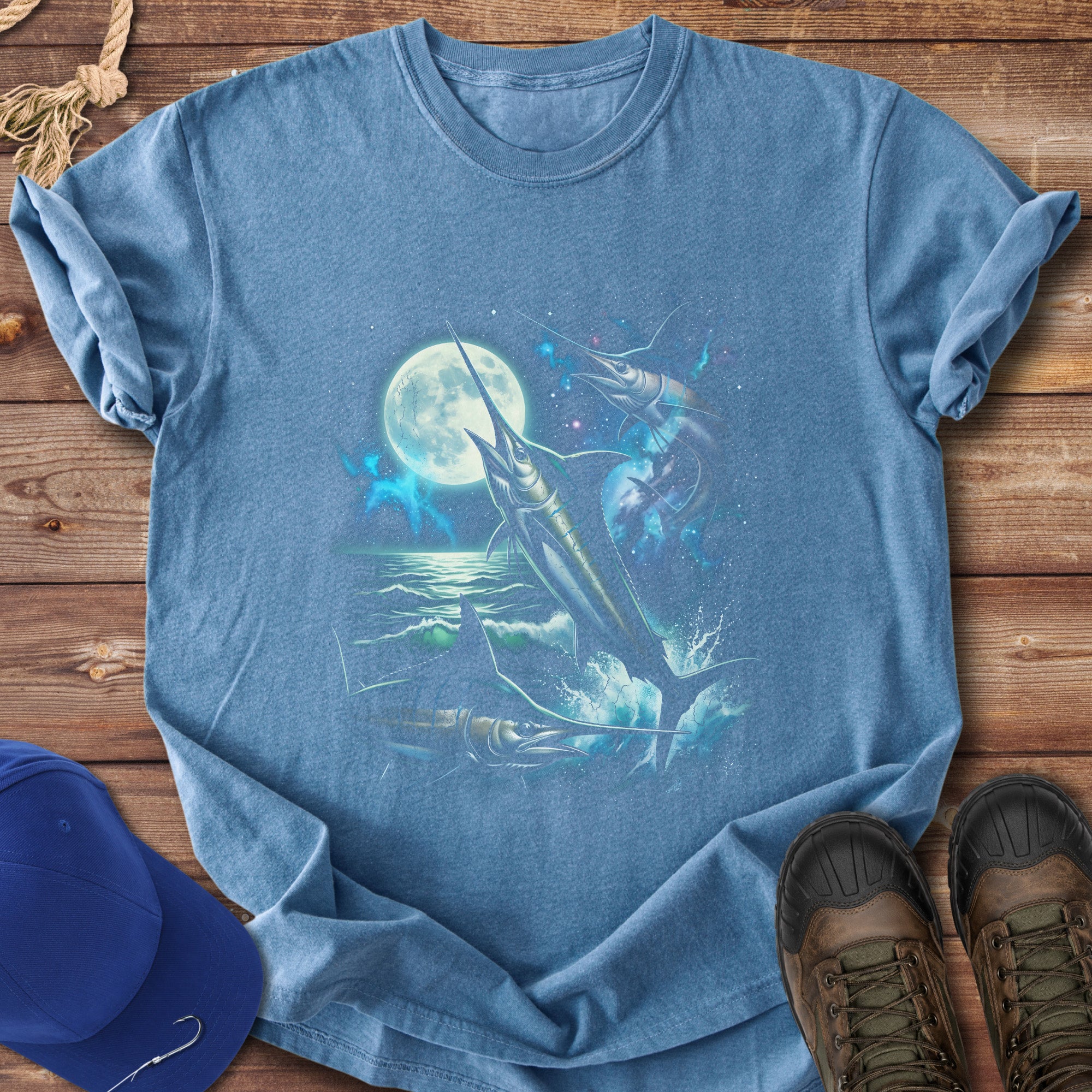 Moonlit Blue Marlin T-Shirt