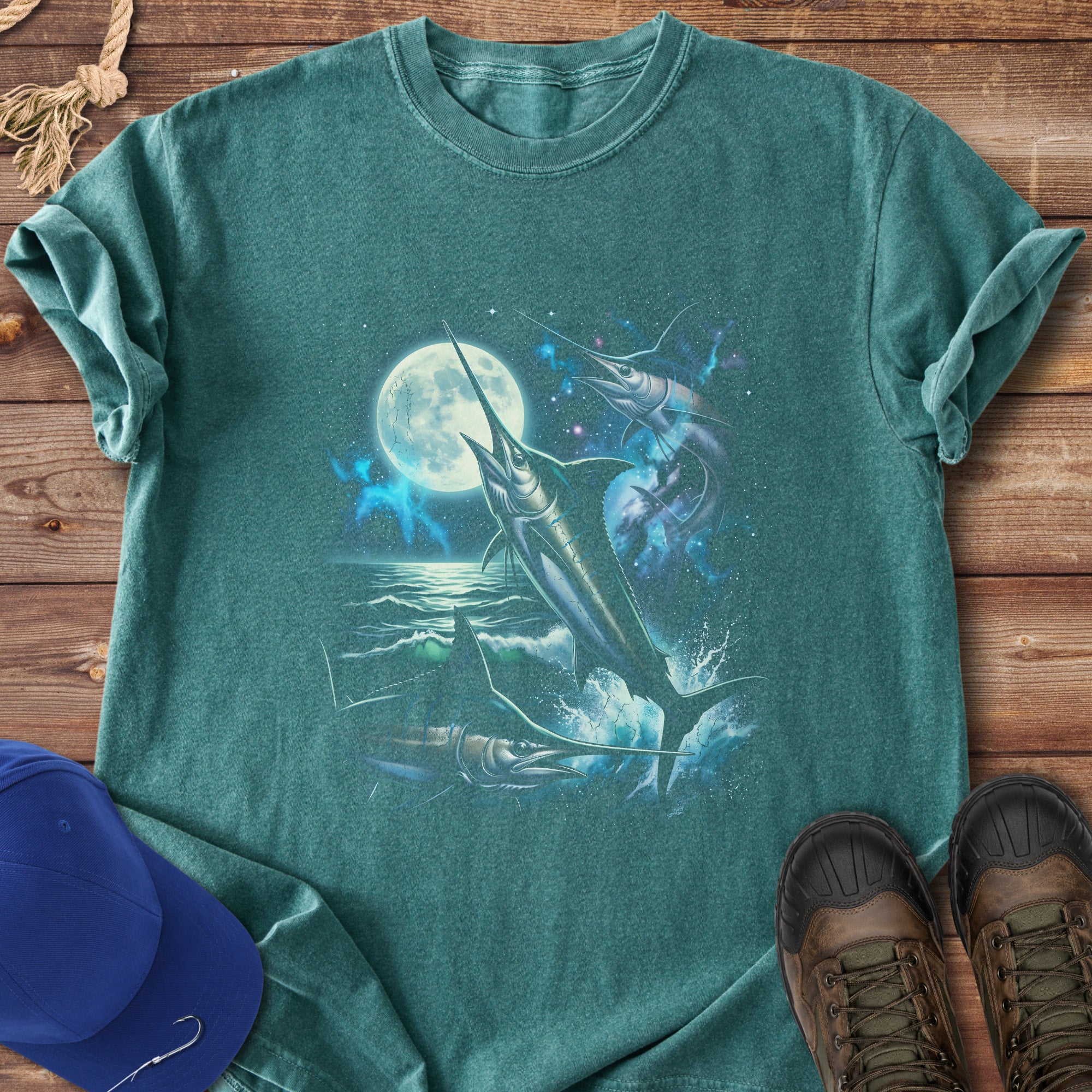 Moonlit Blue Marlin T-Shirt