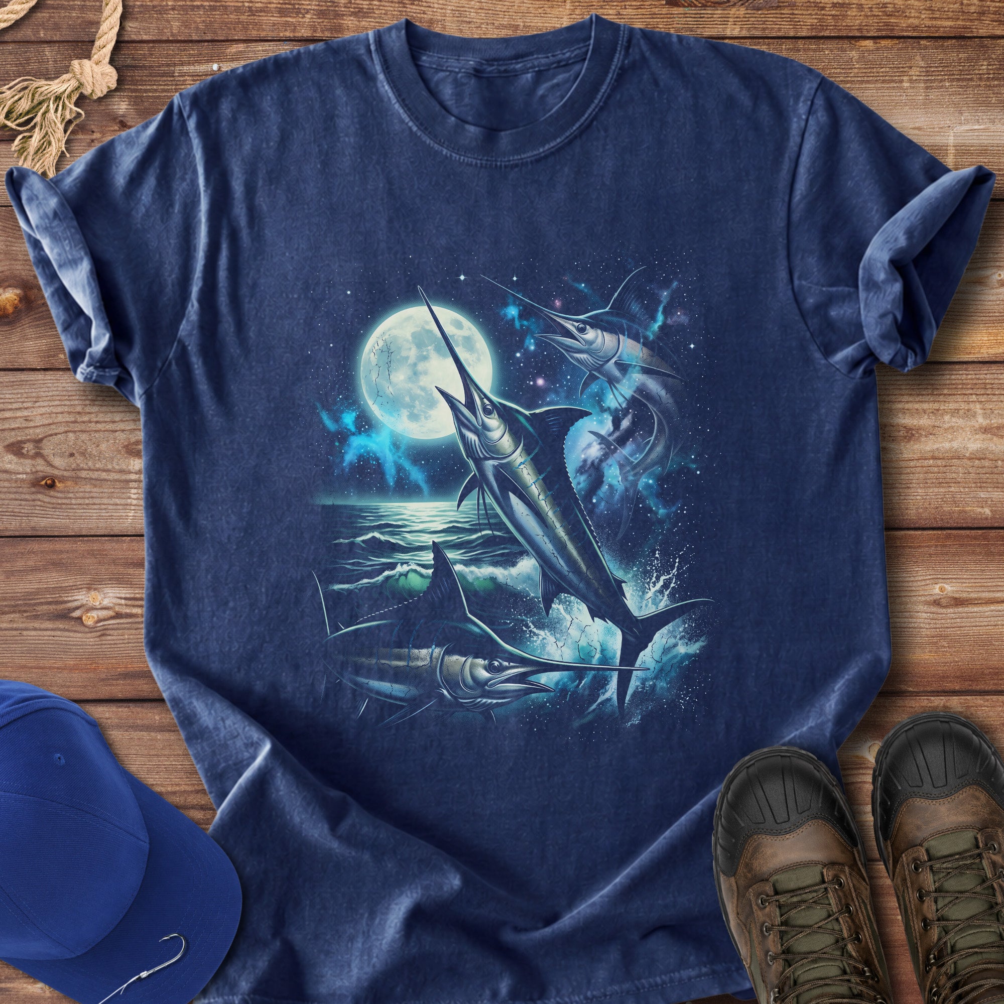 Moonlit Blue Marlin T-Shirt