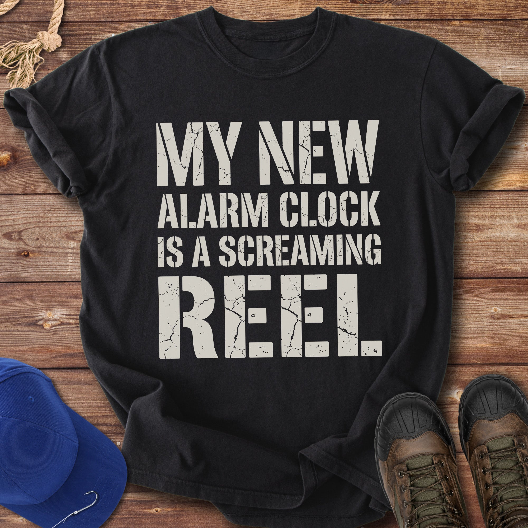 My Alarm Clock Is a Screaming Reel T-Shirt