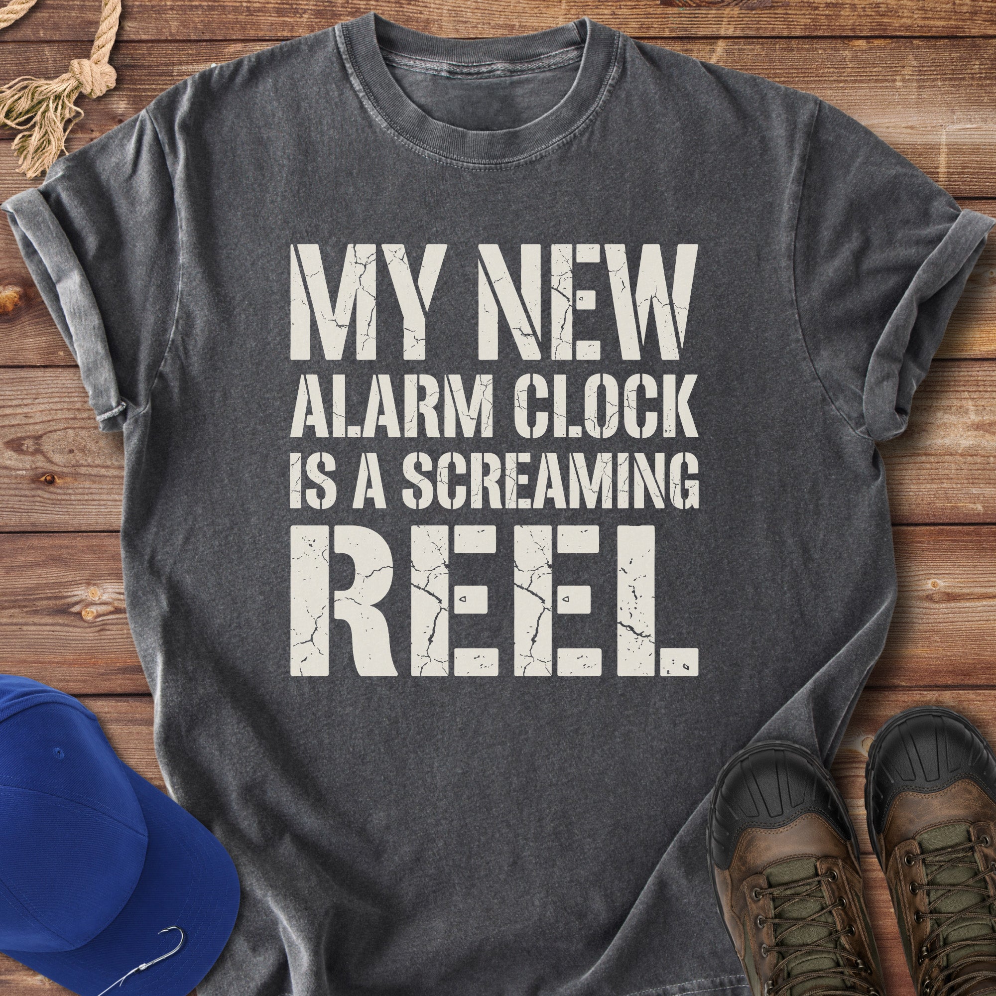My Alarm Clock Is a Screaming Reel T-Shirt