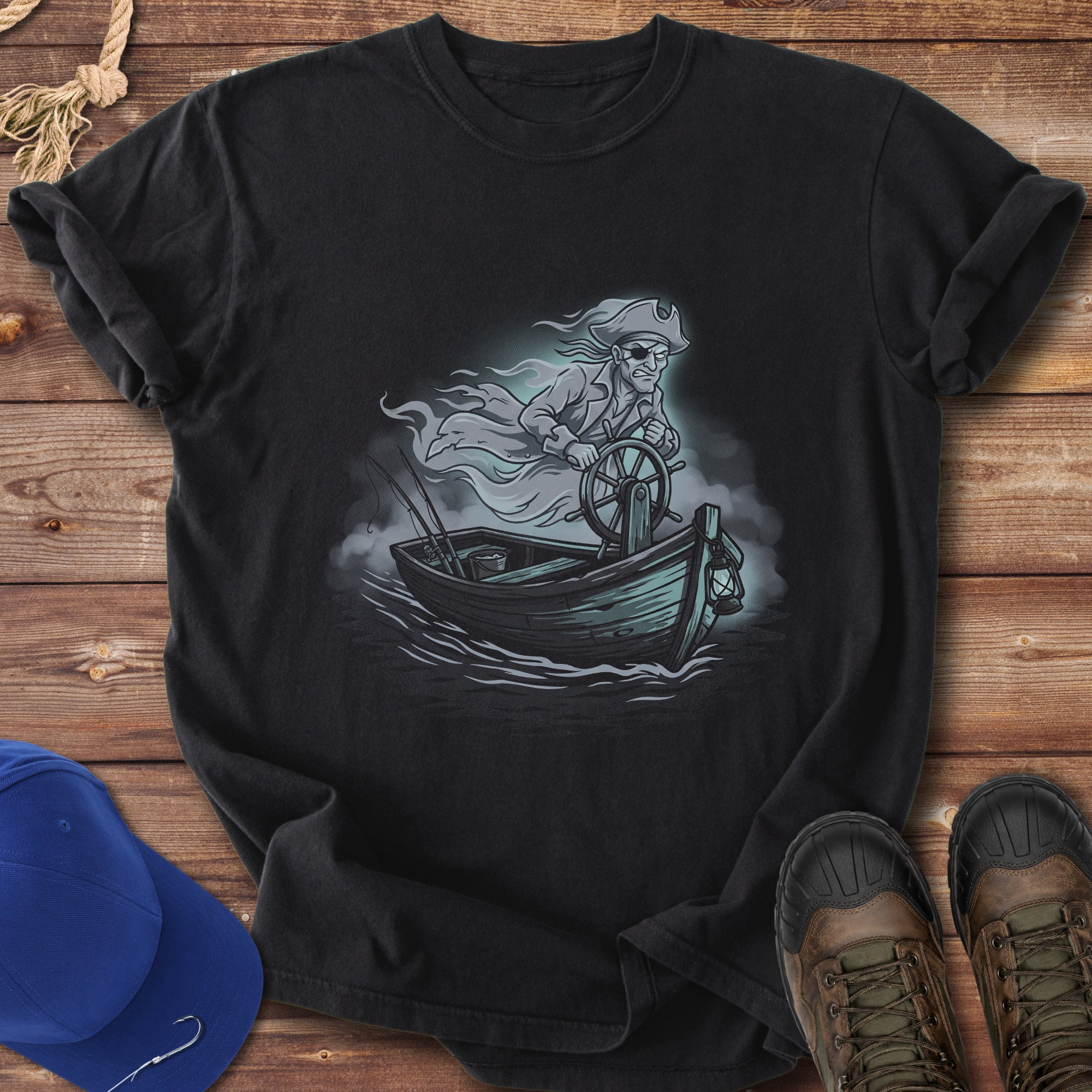 Ghost Pirate at the Helm T-Shirt