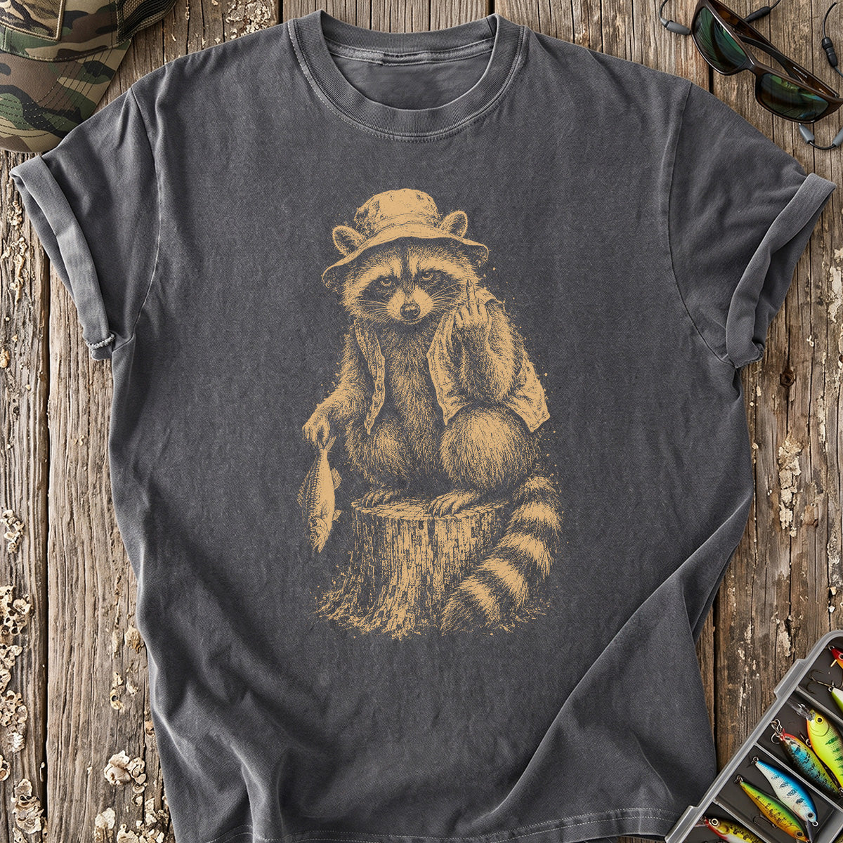 Raccoon Fishing With Attitude T-Shirt